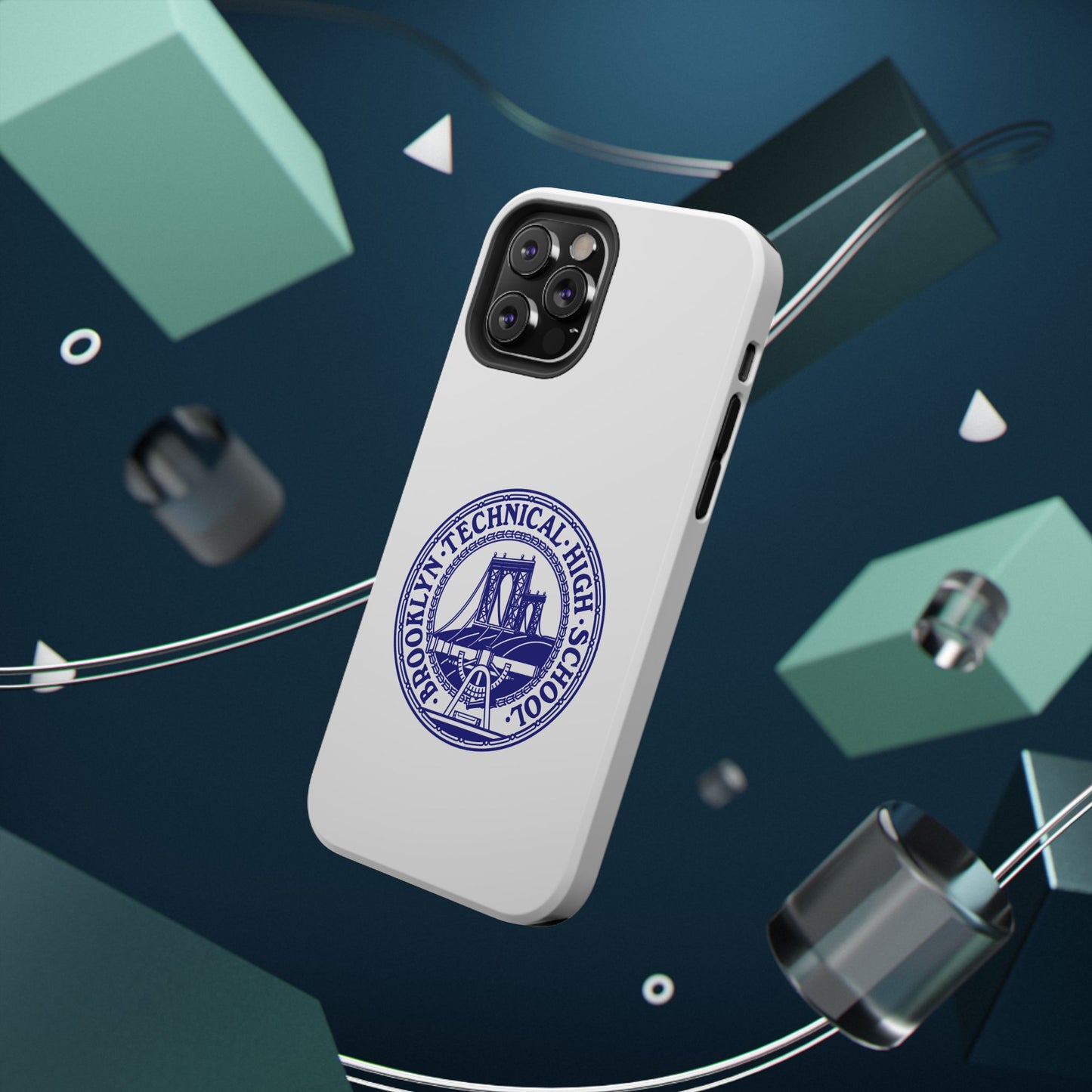Classic Tech Seal - Impact-Resistant Phone Cases - Iphone Or Samsung - White