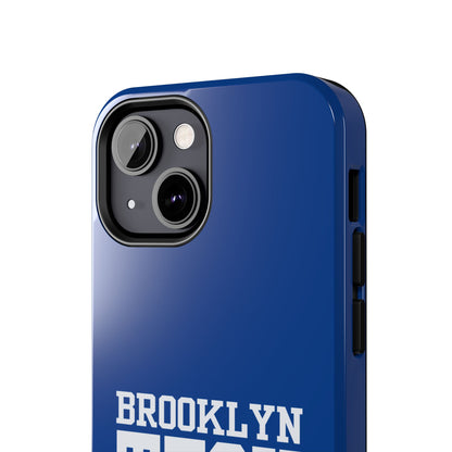 Brooklyn Tech Class Of 1985 Tough Phone Case - Navy-Blue With White Graphics
