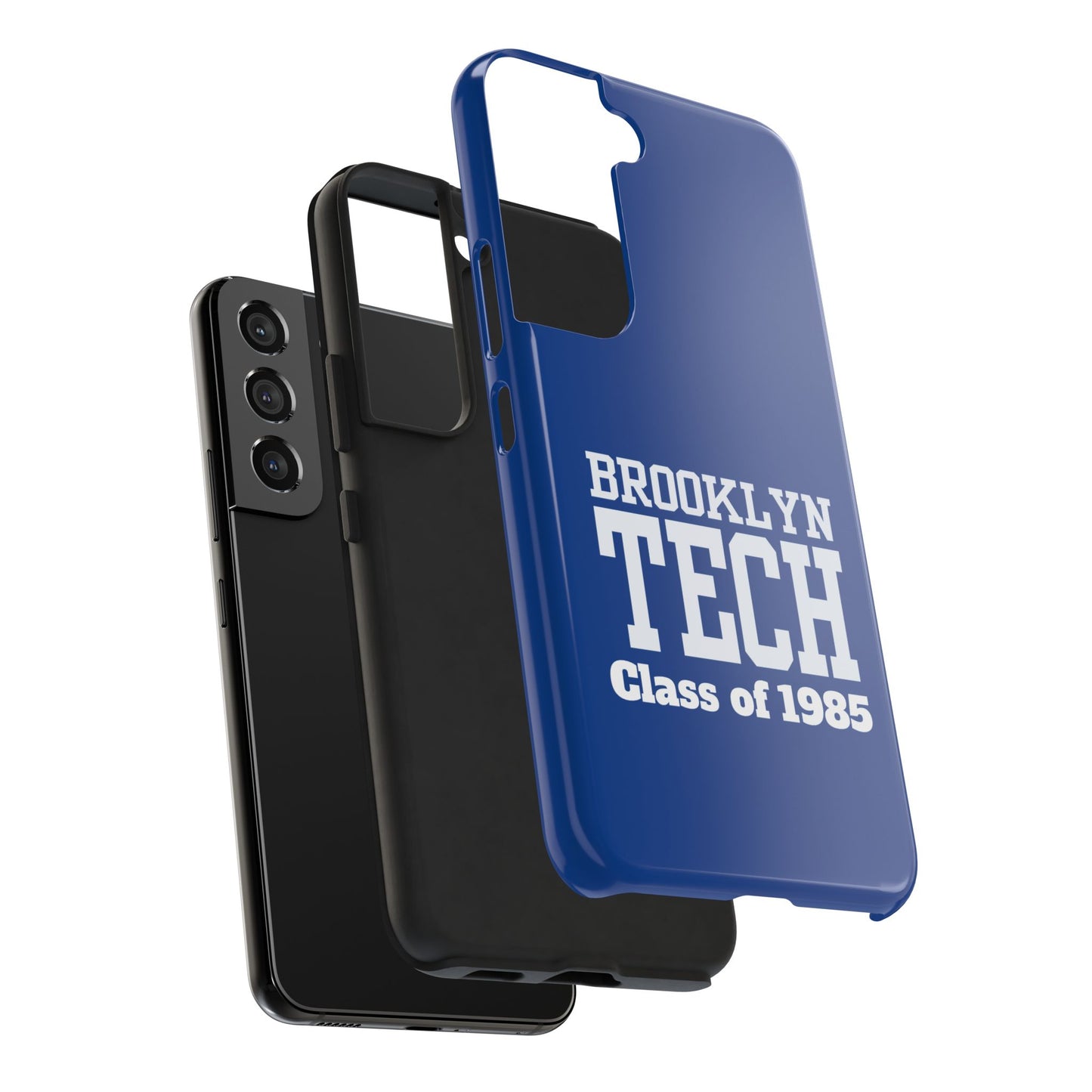Brooklyn Tech Class Of 1985 Tough Phone Case - Navy-Blue With White Graphics