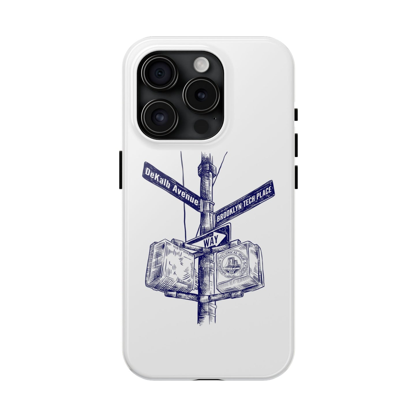 Dekalb Ave & Brooklyn Tech Place - Tough Phone Cases - White