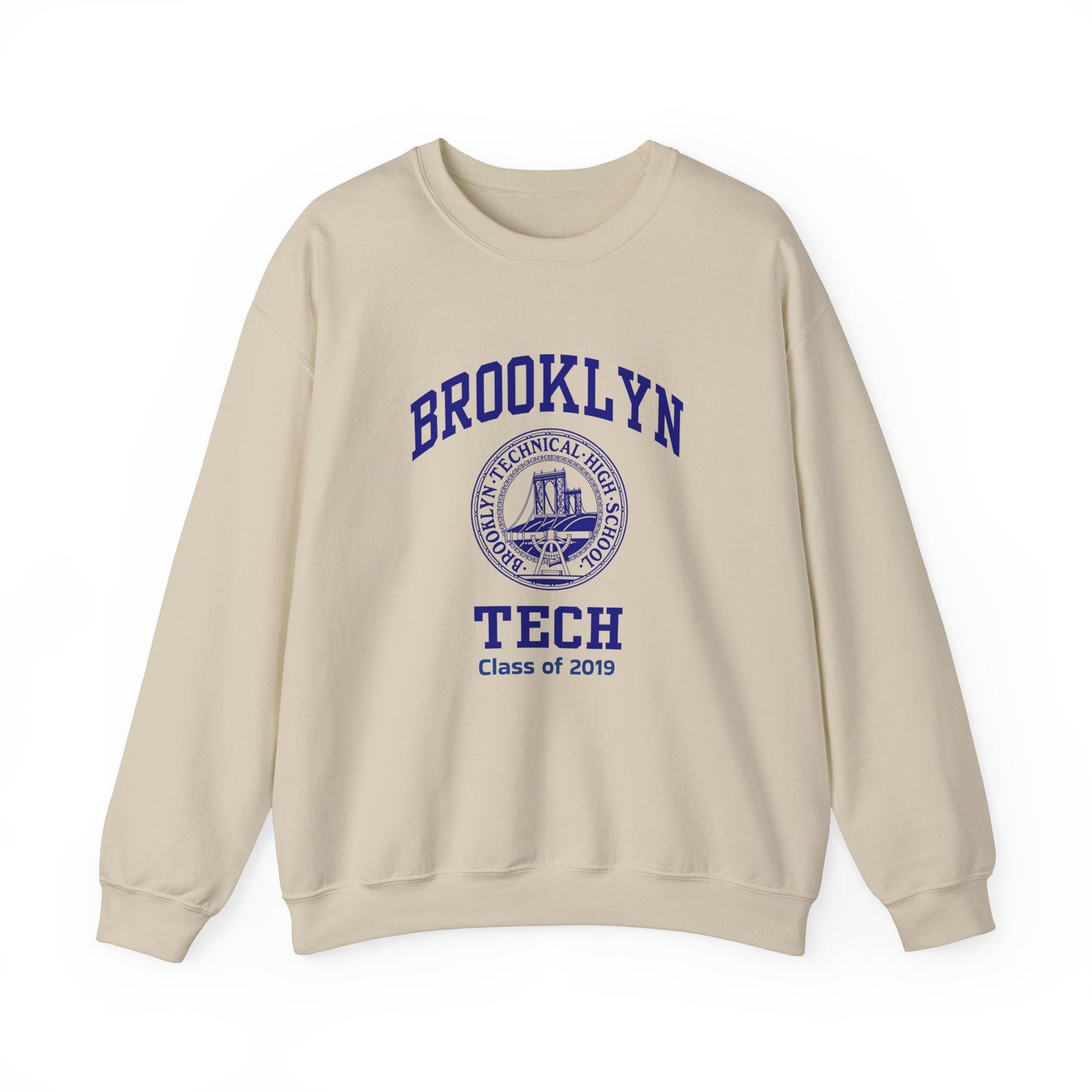 Brooklyn Tech Classic Logo - Men's Heavy Blend™ Crewneck Sweatshirt - Class of 2019