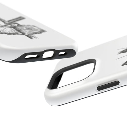 Dekalb Ave & Brooklyn Tech Pl (black graphic) - Impact-Resistant Phone Cases - White