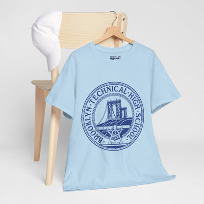 Classic Tech Logo - Blue Graphic - Men's Heavy Cotton T-Shirt