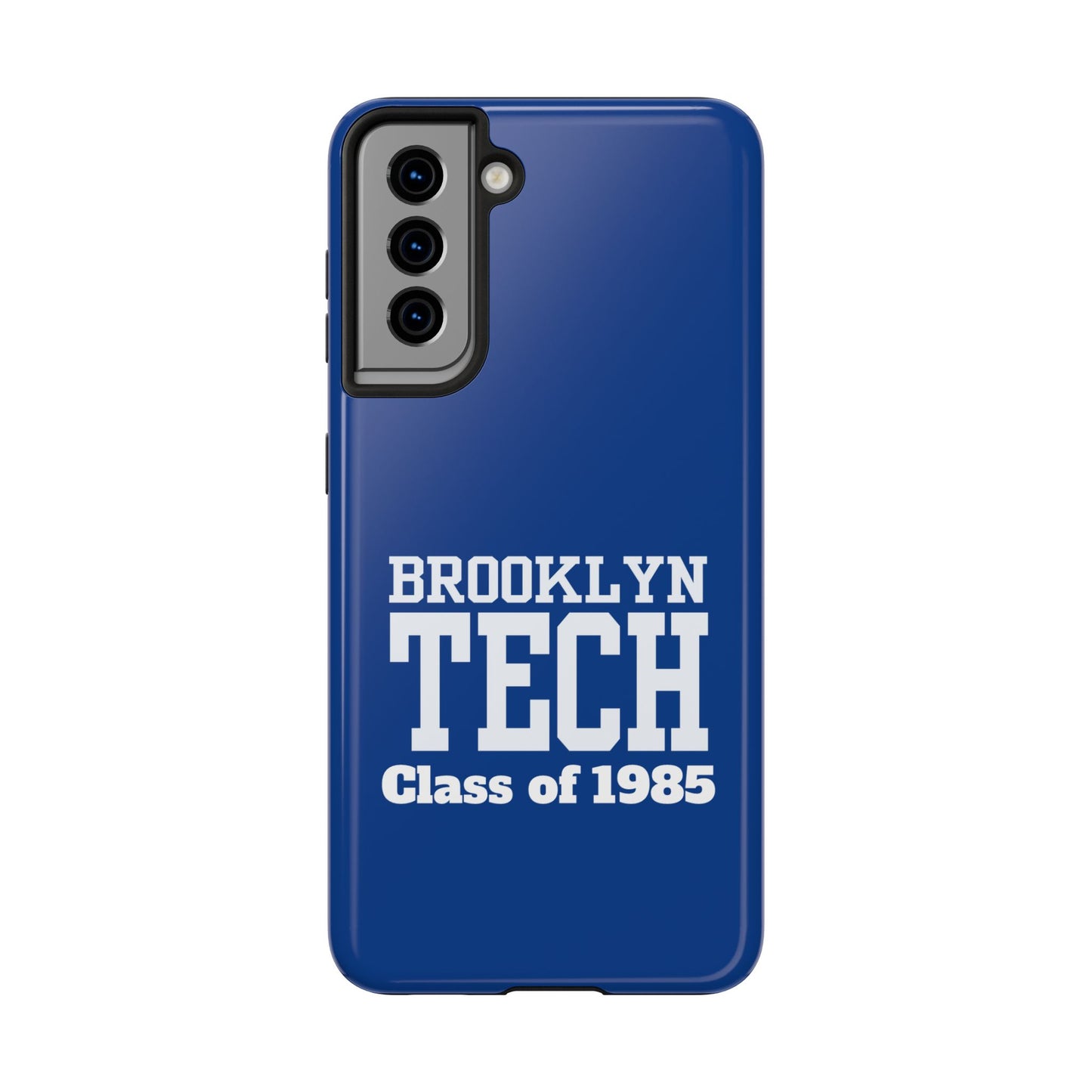 Brooklyn Tech Class Of 1985 Tough Phone Case - Navy-Blue With White Graphics