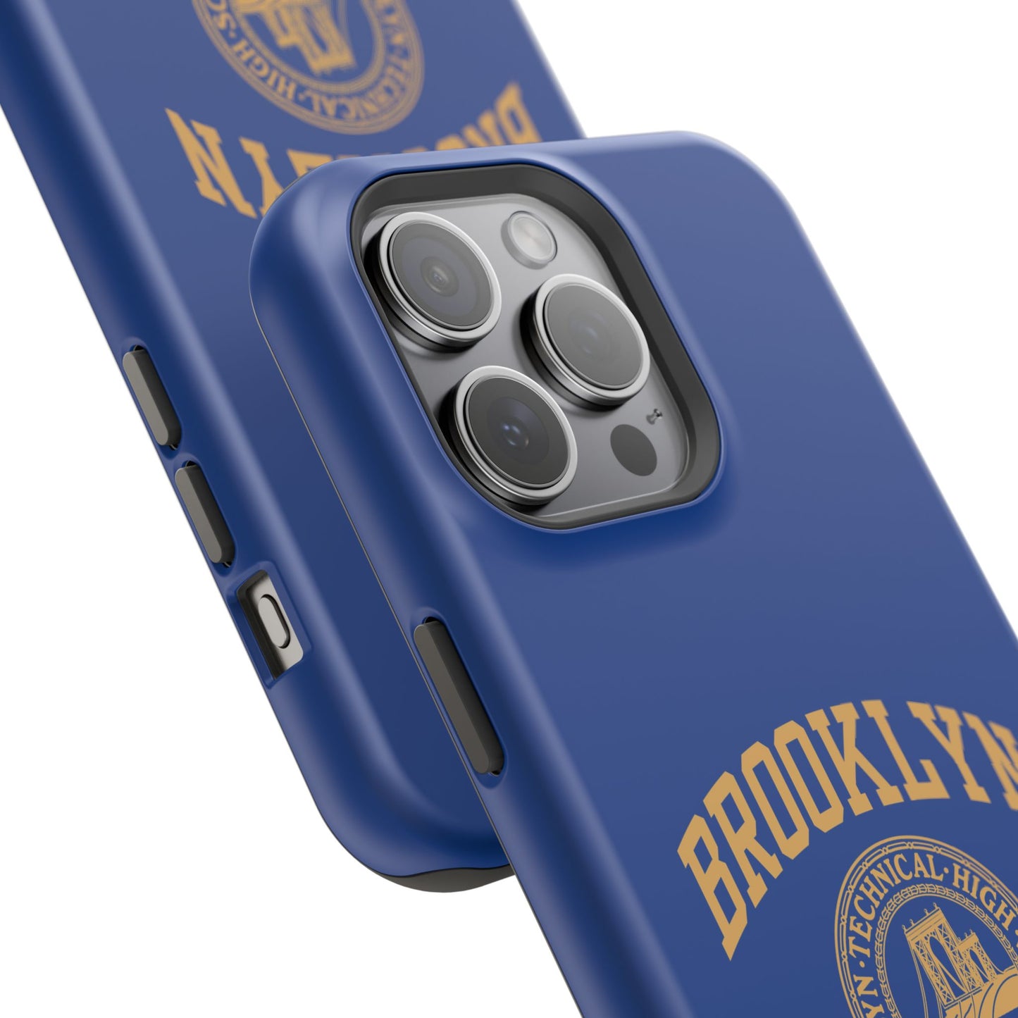 Brooklyn Tech Classic Logo - Impact-Resistant Phone Cases - Iphone Or Samsung - Navy With Gold Graphic