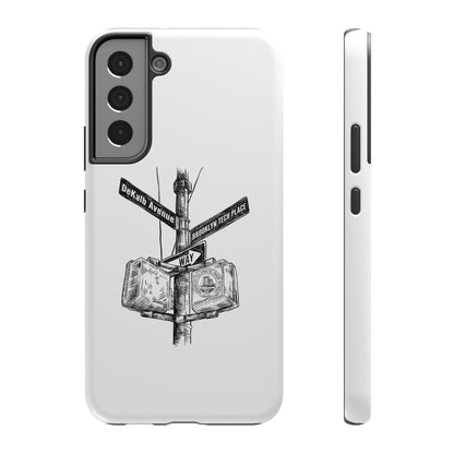 Dekalb Ave & Brooklyn Tech Pl - Impact-Resistant Phone Cases - White