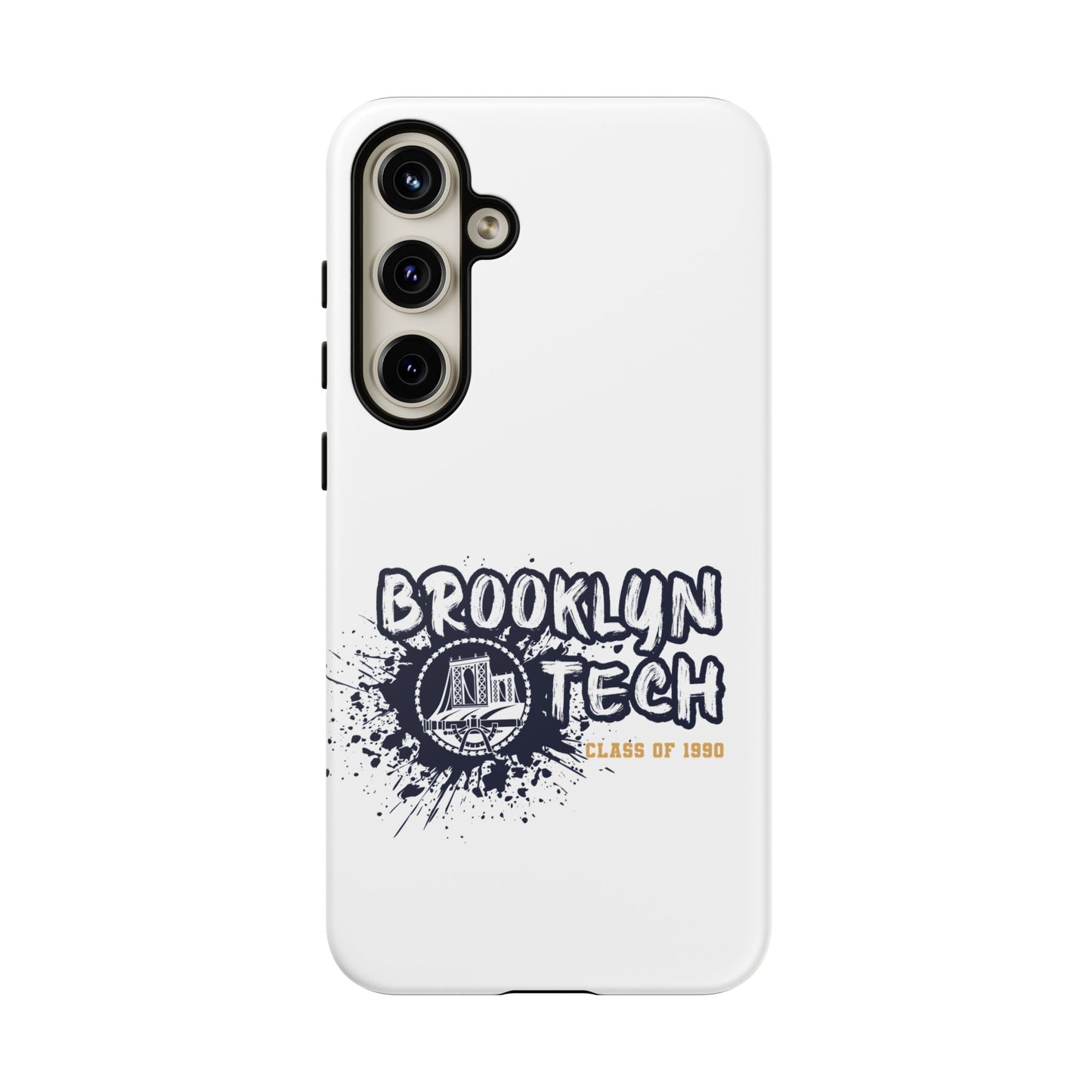 Class Of 1990 Commemorative Tough Cases - Apple & Samsung Only - Gold Font On White Background