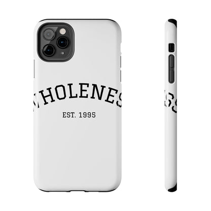 Wholeness Est. 1995 Tough Phone Case — Minimal Arch Text Protective Cover