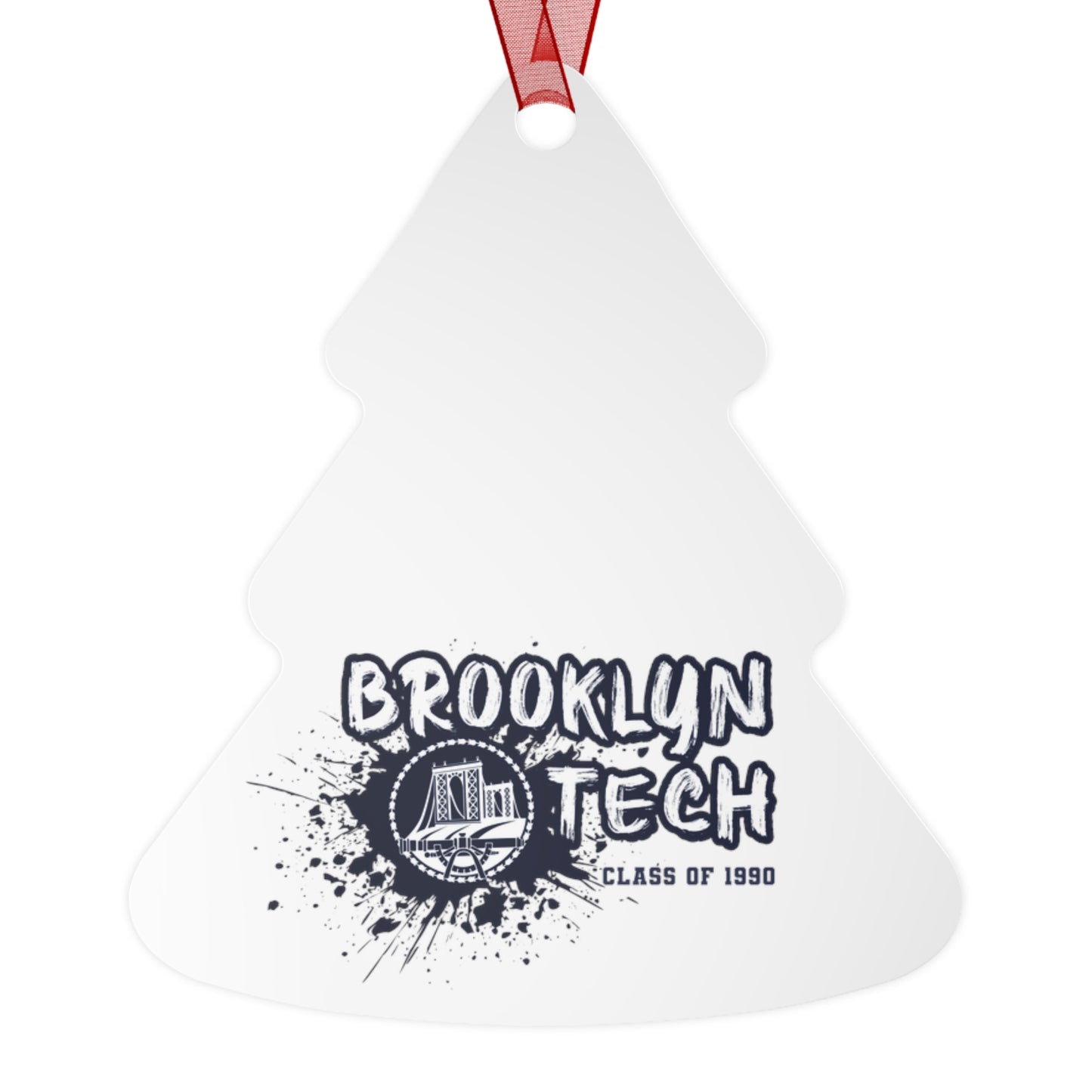 Class of 1990 Commemorative Metal Ornaments - Navy font