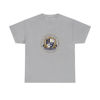 Class of 1981 45 Years Strong Men's Heavy Cotton T-Shirt - Navy Blue Logo