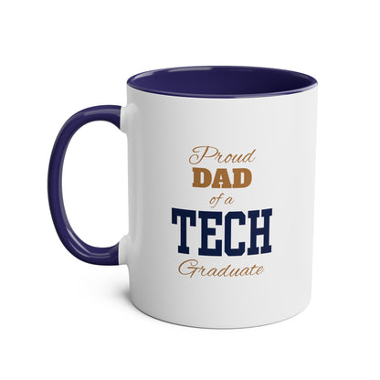 Proud Dad of a Tech Graduate - Two-Tone Coffee Mugs, 11oz