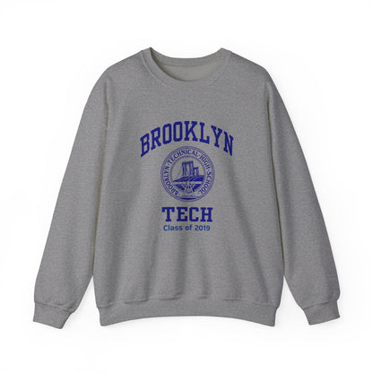 Brooklyn Tech Classic Logo - Men's Heavy Blend™ Crewneck Sweatshirt - Class of 2019