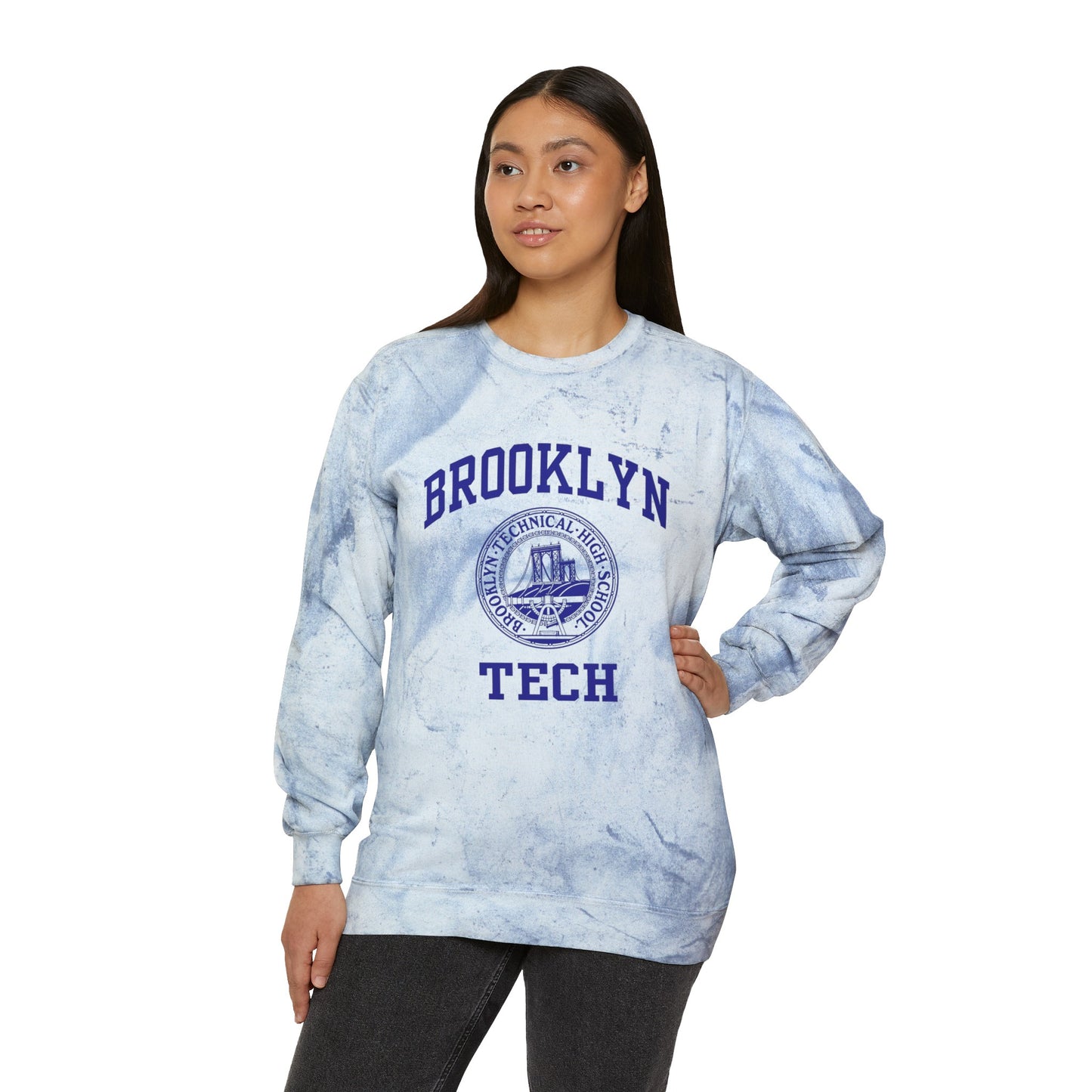 Brooklyn Tech Classic Logo - Men's Color Blast Crewneck Sweatshirt