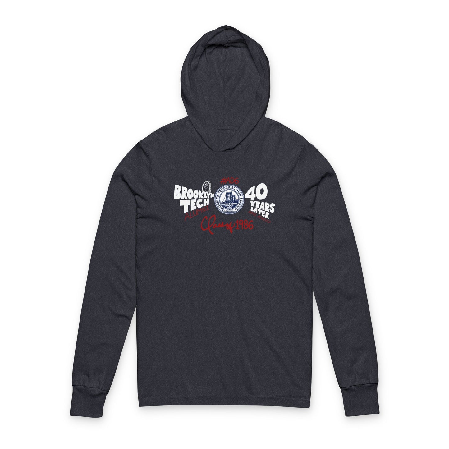 Class of 1986 Commemorative Bella+Canvas Unisex Hooded Long Sleeve T-shirt