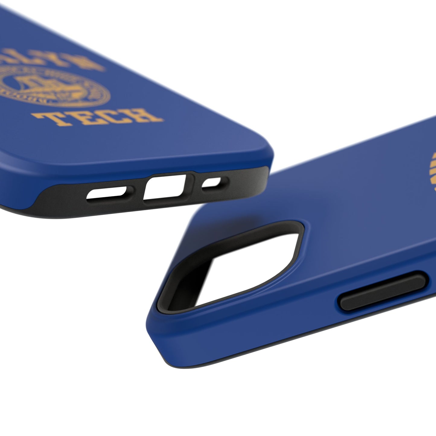 Brooklyn Tech Classic Logo - Impact-Resistant Phone Cases - Iphone Or Samsung - Navy With Gold Graphic