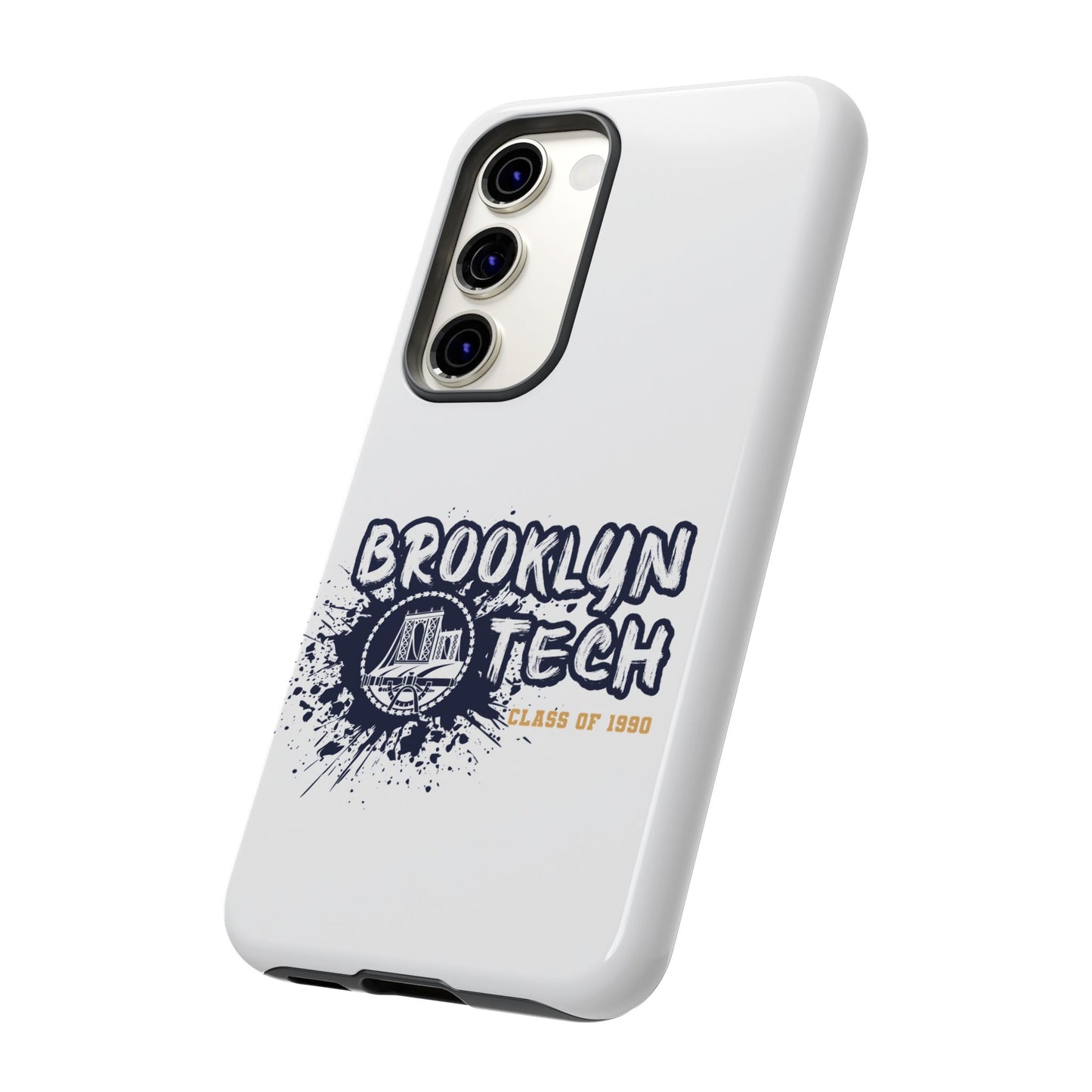 Class Of 1990 Commemorative Tough Cases - Apple & Samsung Only - Gold Font On White Background