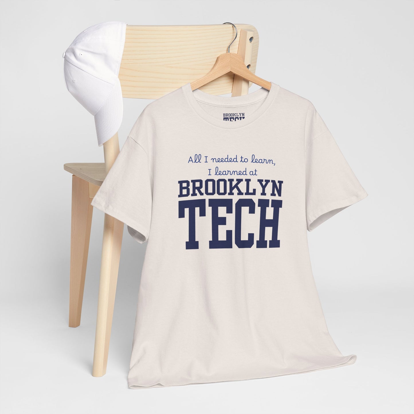 Boutique - All I needed to learn, I learned at Brooklyn Tech - Men's Heavy Cotton T-Shirt