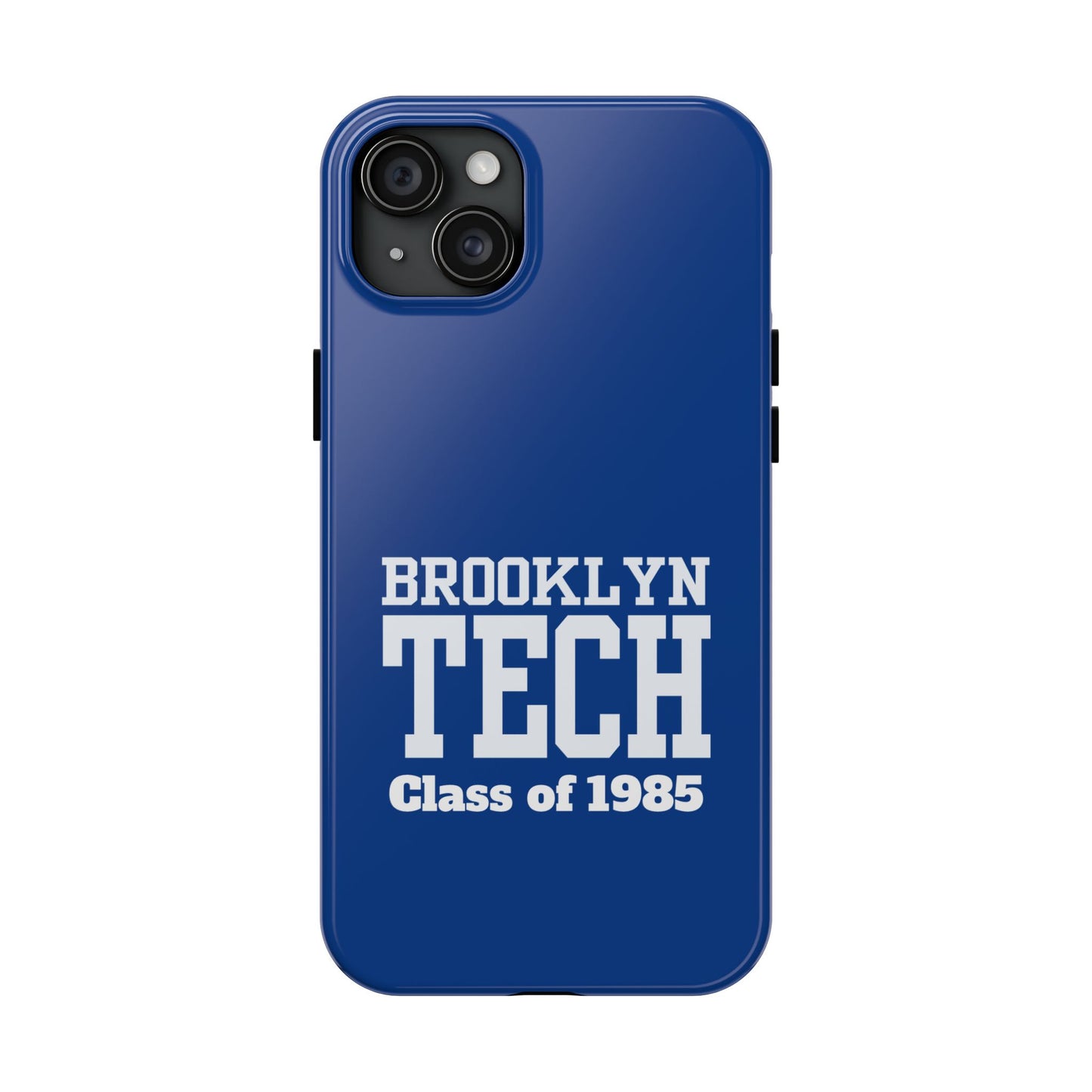 Brooklyn Tech Class Of 1985 Tough Phone Case - Navy-Blue With White Graphics