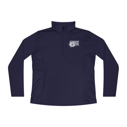 Class Of 1990 Commemorative Ladies Quarter-Zip Pullover - White Font