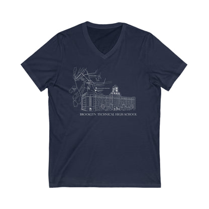 Boutique - Monochrome Building & Map - Men's V-Neck T-Shirt