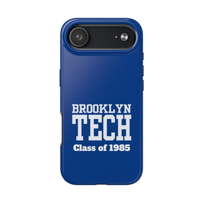 Brooklyn Tech Class of 1985 Tough Phone Case - Navy-Blue with white graphics