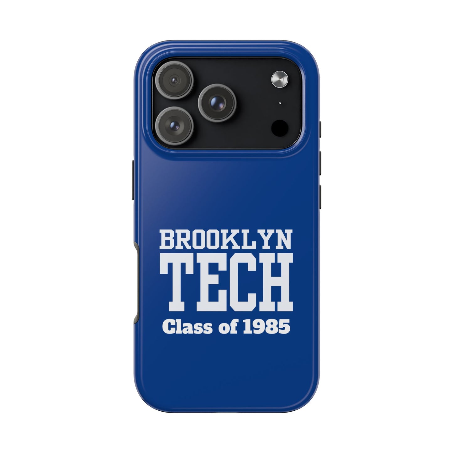 Brooklyn Tech Class of 1985 Tough Phone Case - Navy-Blue with white graphics