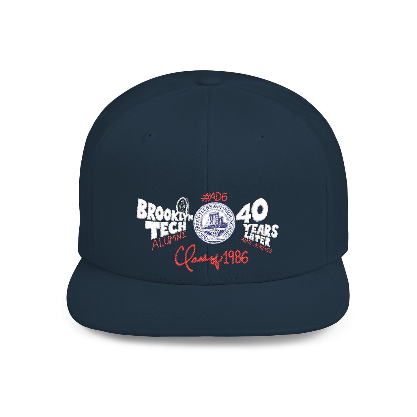 Class of 1986 40th Reunion Flat Bill Snapback Hat - White logo