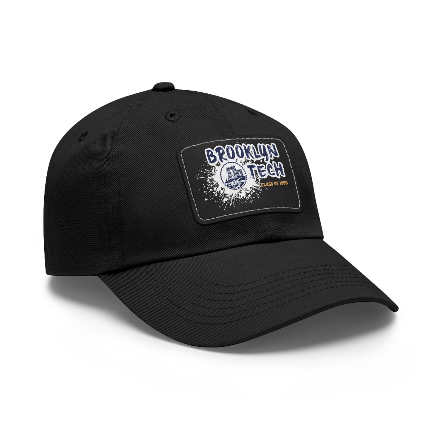 Class Of 1990 Commemorative Hat With Leather Patch (rectangle) - Gold Font