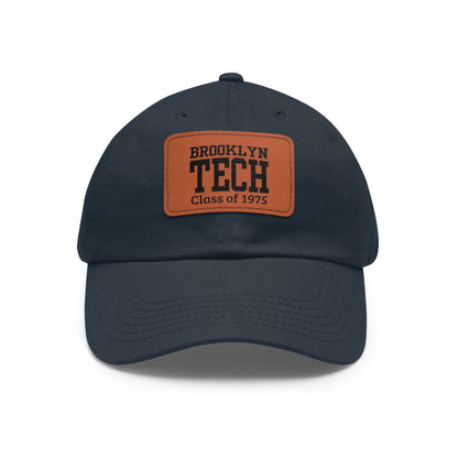 Classic Brooklyn Tech - Hat With Leather Patch (rectangle) - Class Of 1975