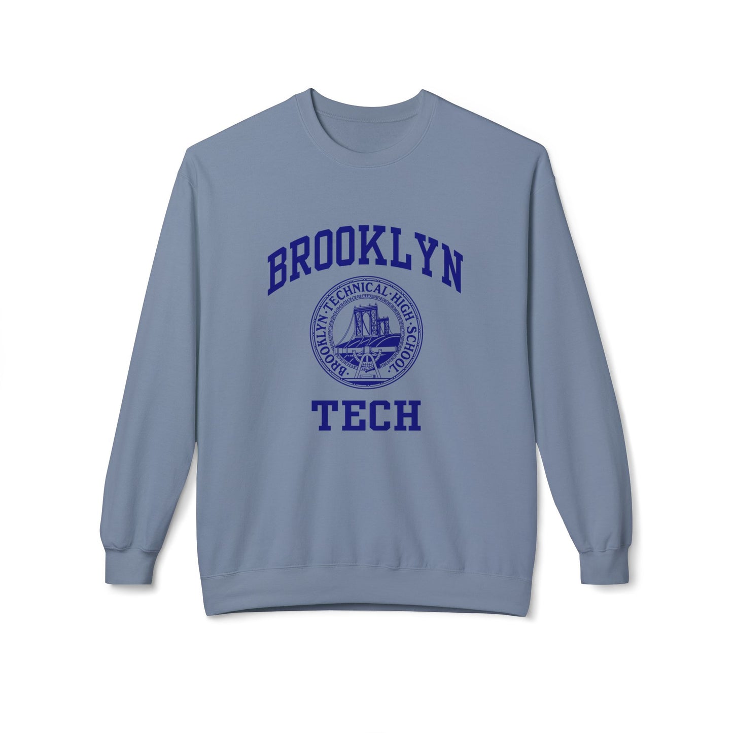 Brooklyn Tech Classic Logo - Men's Midweight Softstyle Fleece Crewneck Sweatshirt