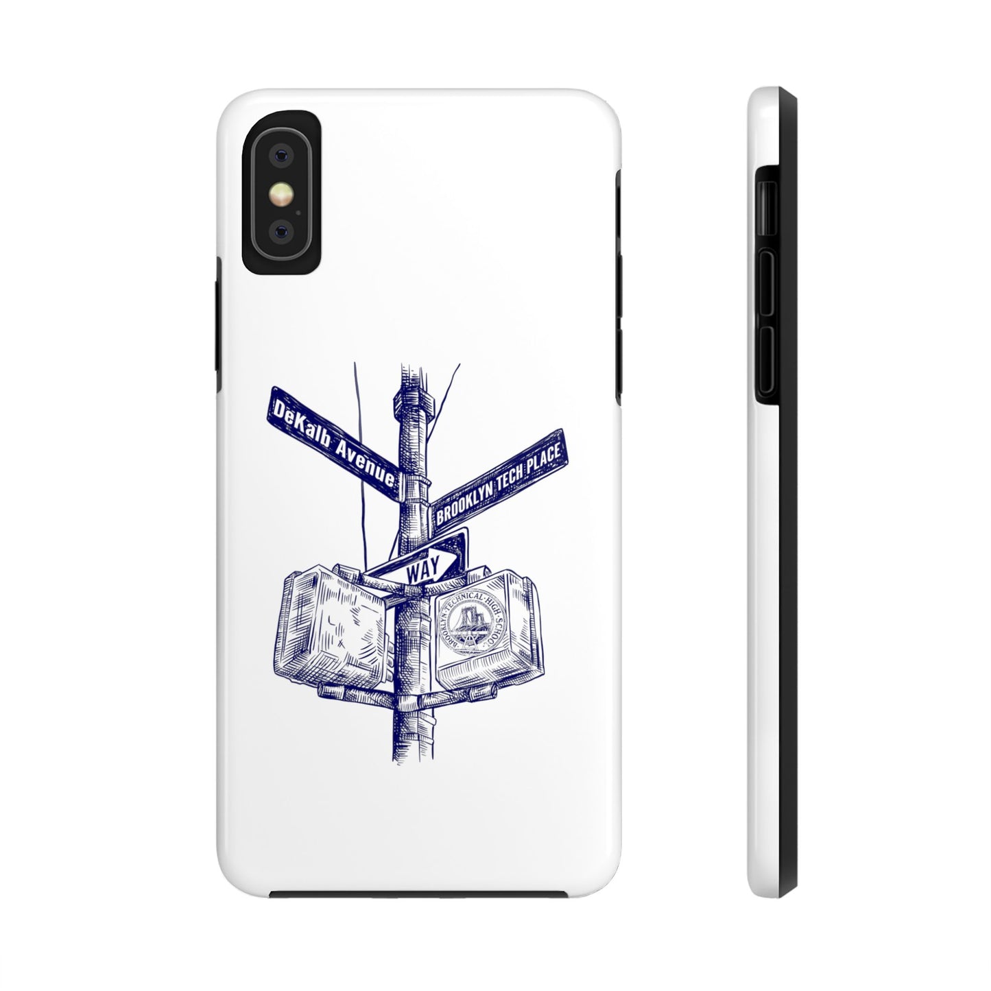 Dekalb Ave & Brooklyn Tech Place - Tough Phone Cases - White