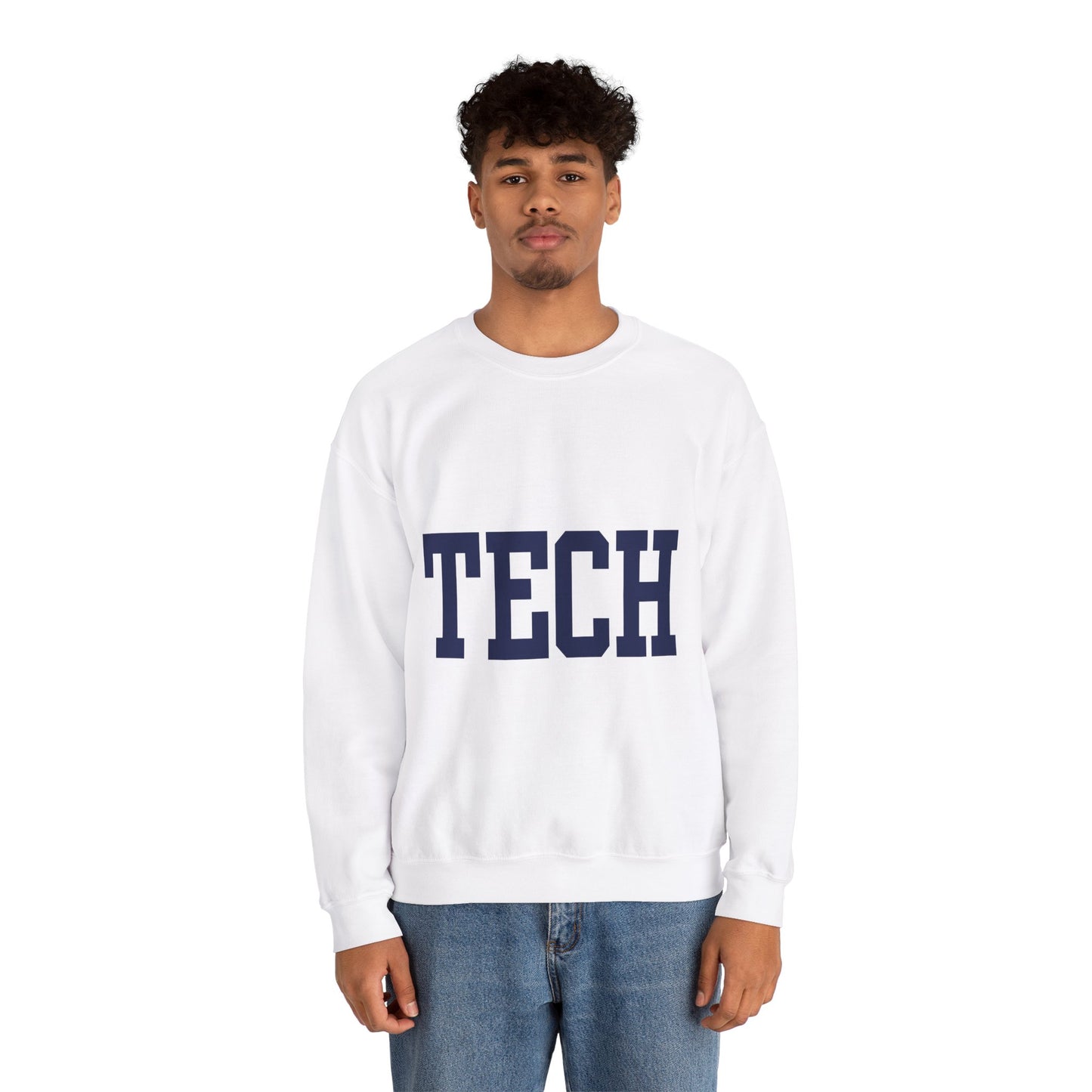 Tech - Classic Font - Men's Heavy Blend Crewneck Sweatshirt