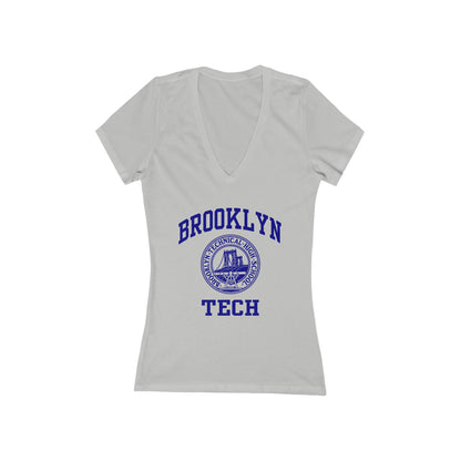 Classic Brooklyn Tech Logo - Ladies Deep V-Neck T-Shirt