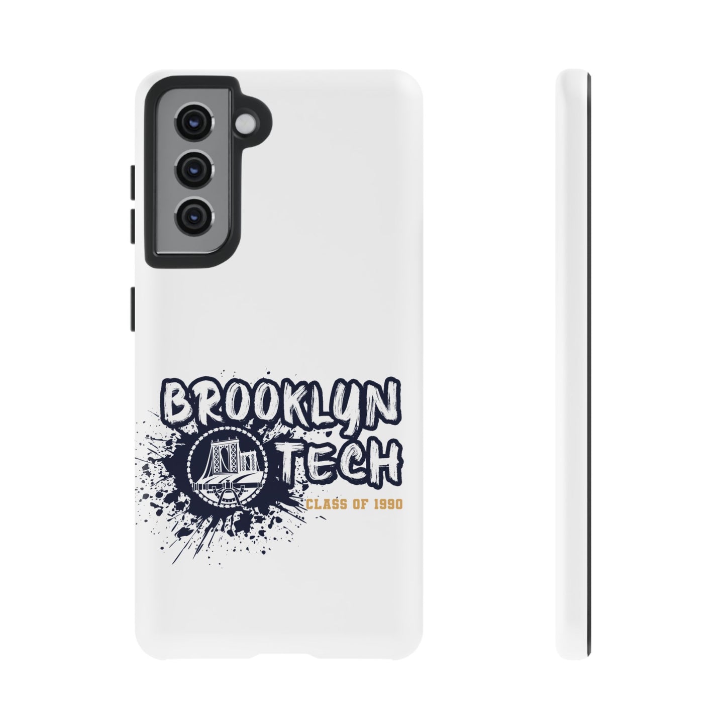 Class Of 1990 Commemorative Tough Cases - Apple & Samsung Only - Gold Font On White Background