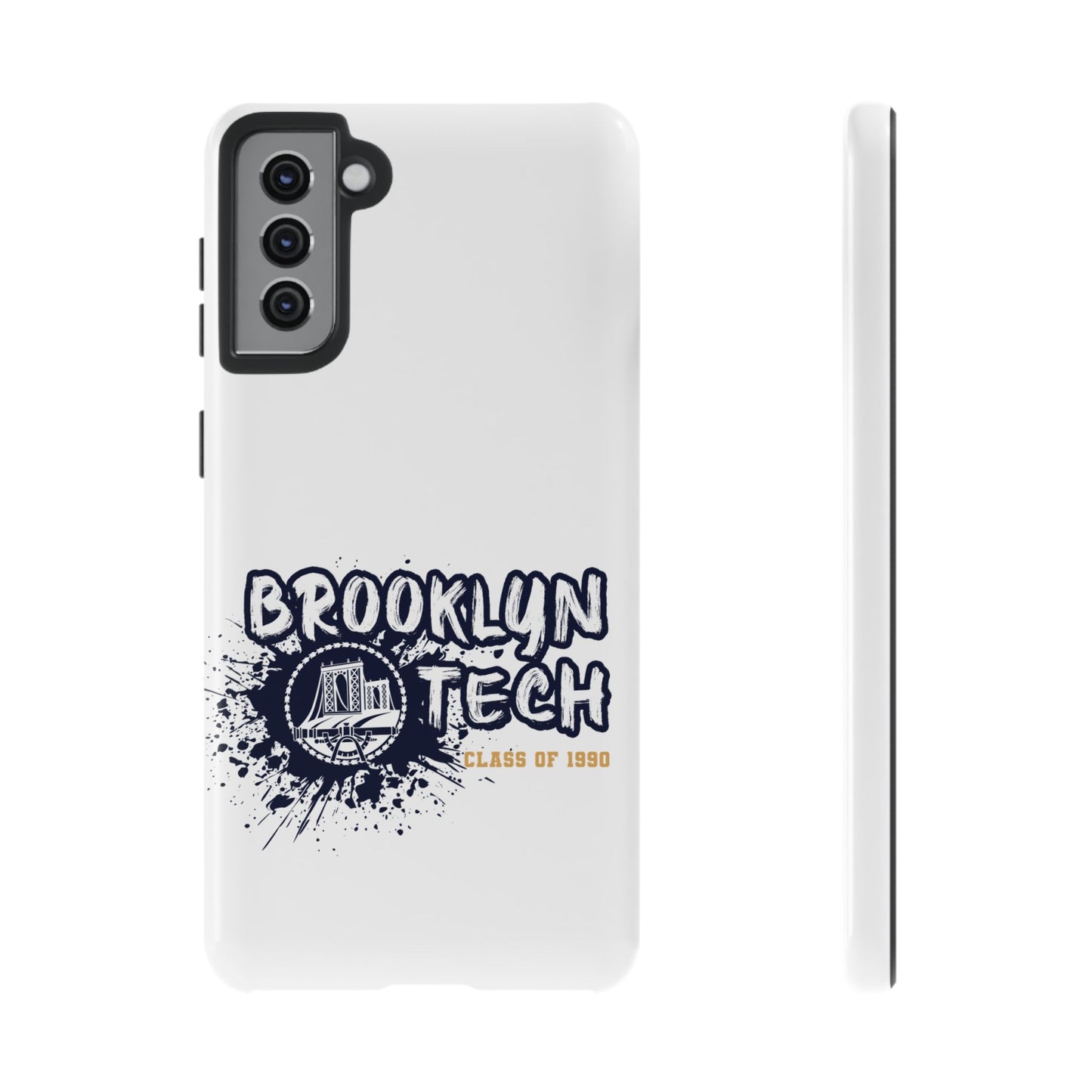 Class Of 1990 Commemorative Tough Cases - Apple & Samsung Only - Gold Font On White Background