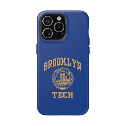 Brooklyn Tech Classic Logo - Impact-Resistant Phone Cases - Iphone Or Samsung - Navy With Gold Graphic