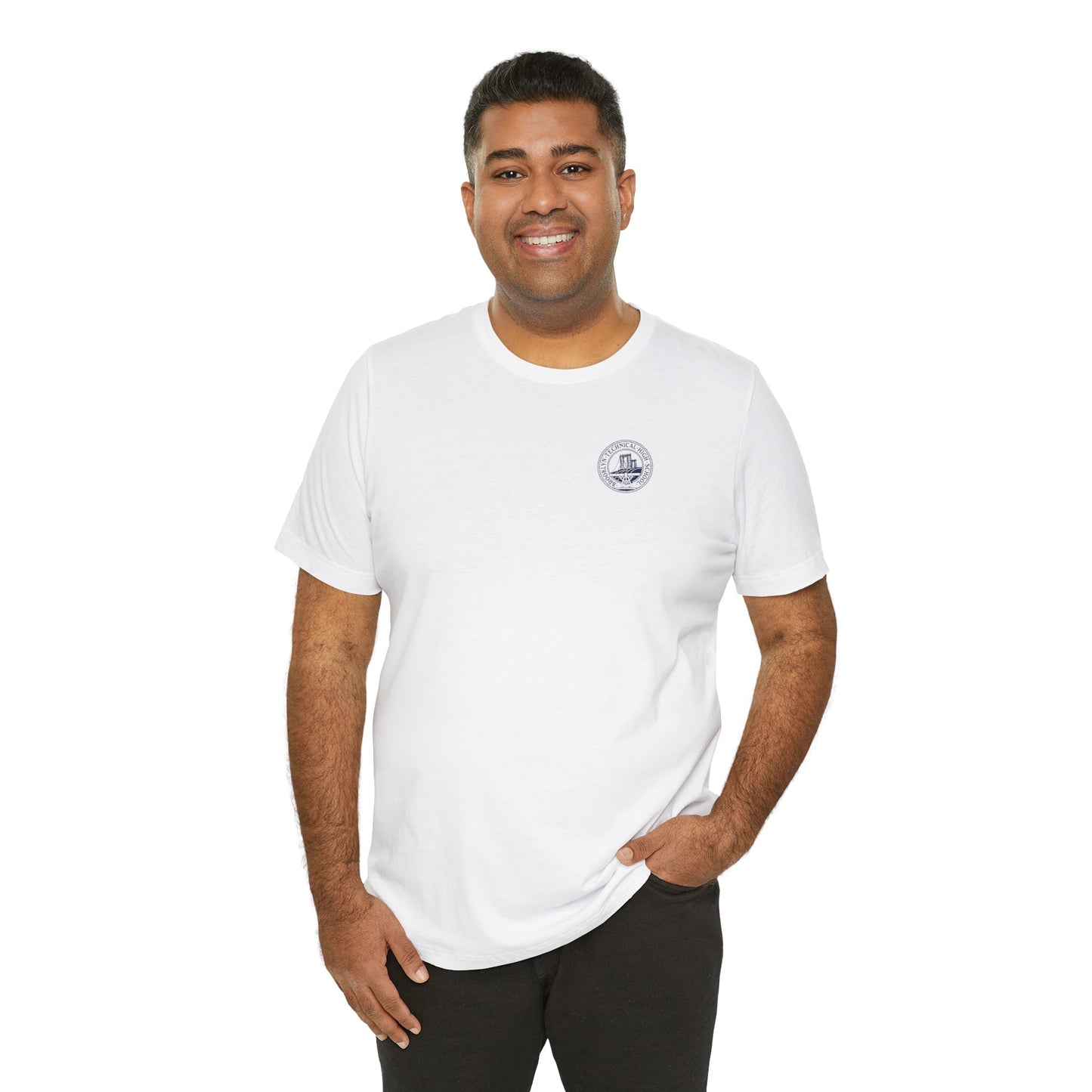 Classic Tech Logo on Left Chest - Men's Jersey Short Sleeve T-Shirt