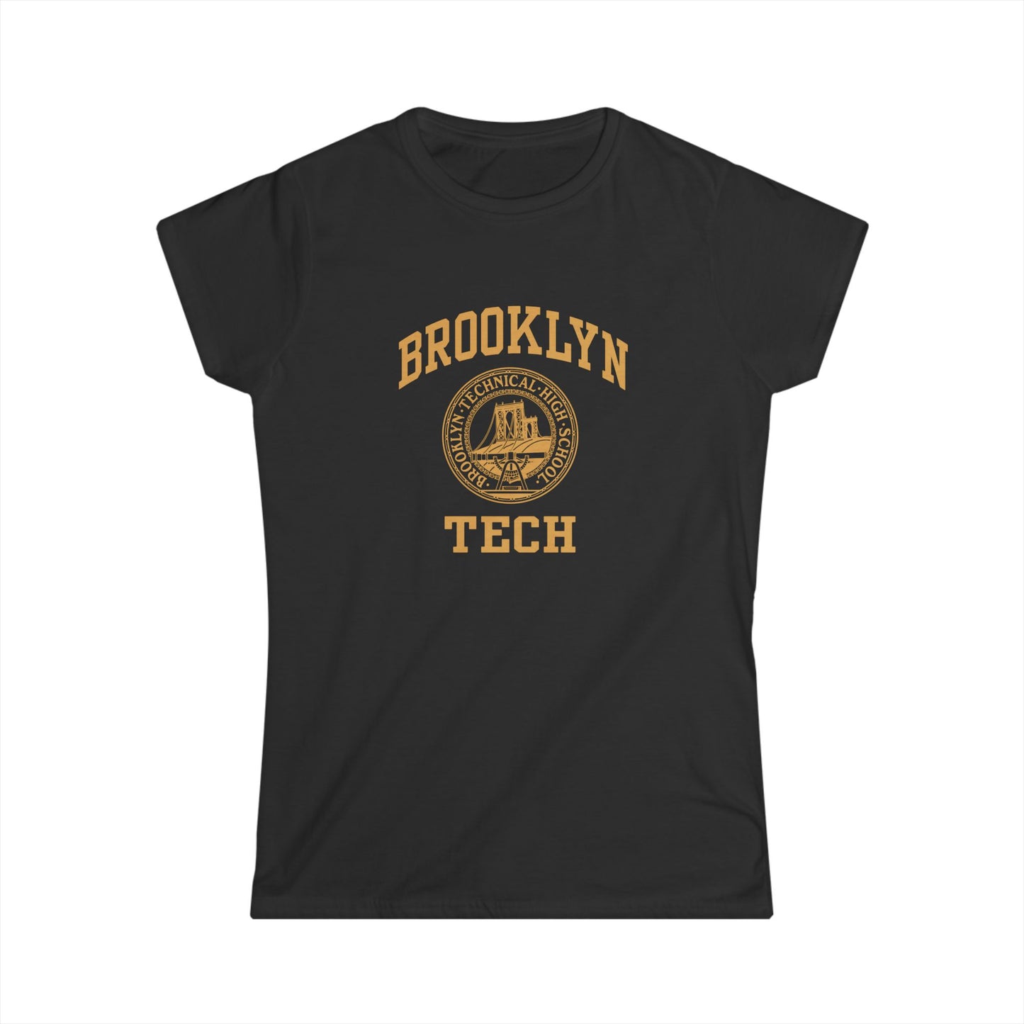 Classic Logo with Brooklyn Tech - Ladies Softstyle T-Shirt