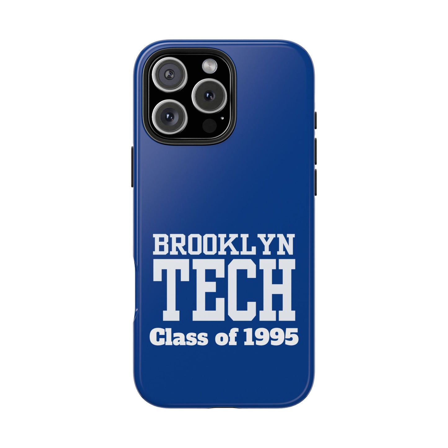 Brooklyn Tech Class of 1995 Tough Phone Case - Blue with white graphics