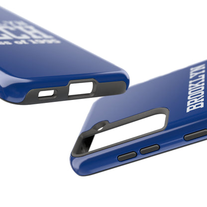 Brooklyn Tech Class of 1995 Tough Phone Case - Blue with white graphics