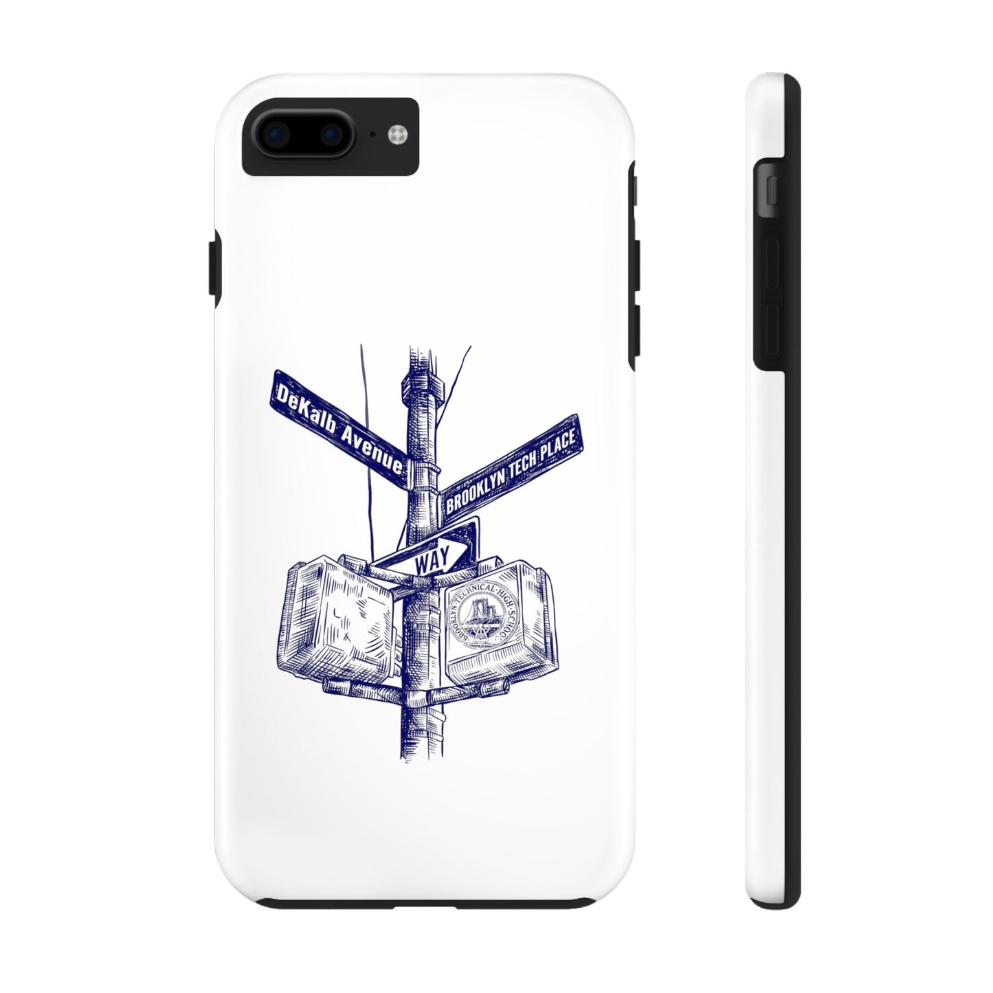 Dekalb Ave & Brooklyn Tech Place - Tough Phone Cases - White