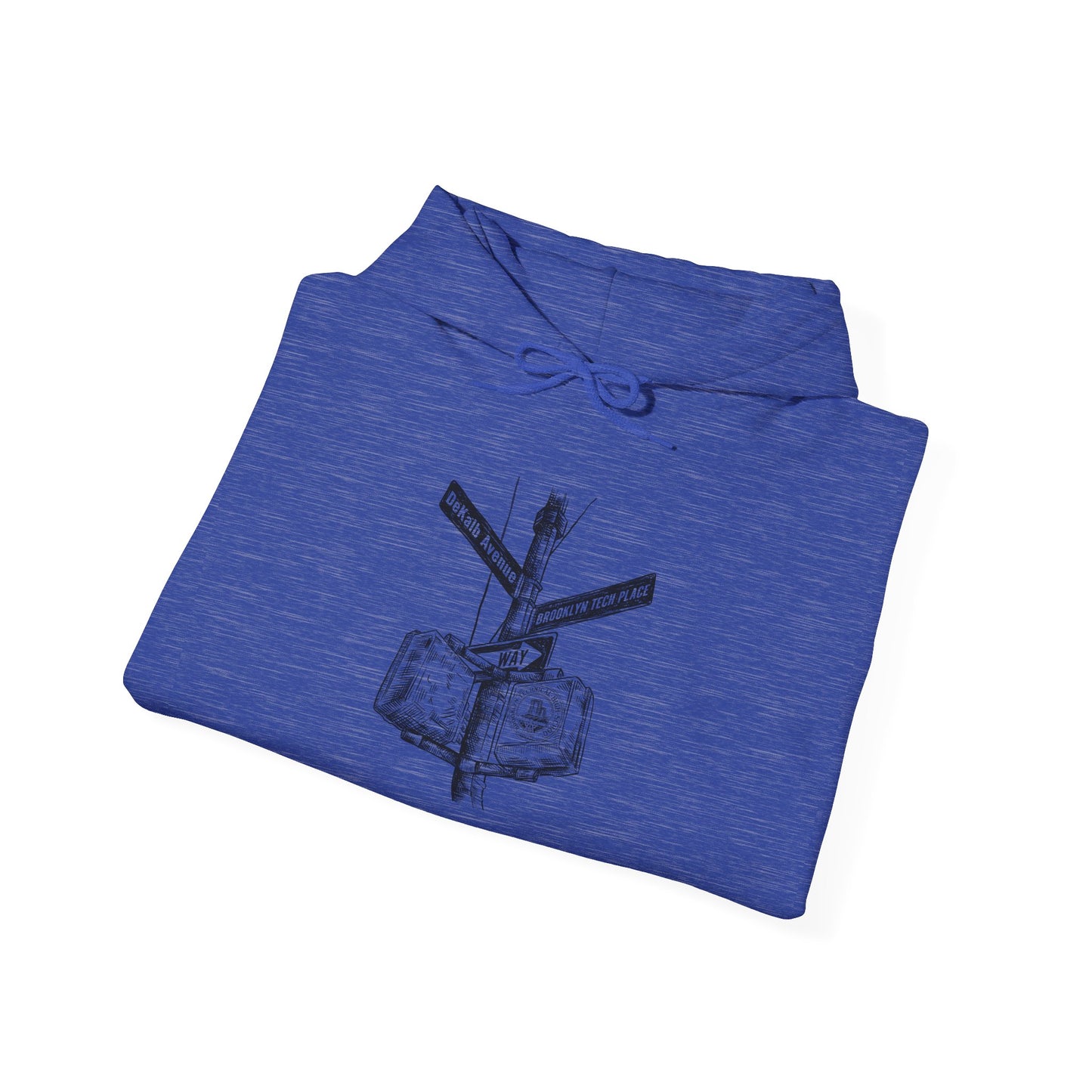 Boutique - Dekalb Ave & Brooklyn Tech Pl - (black Graphic) Men's Heavy Blend™ Hooded Sweatshirt