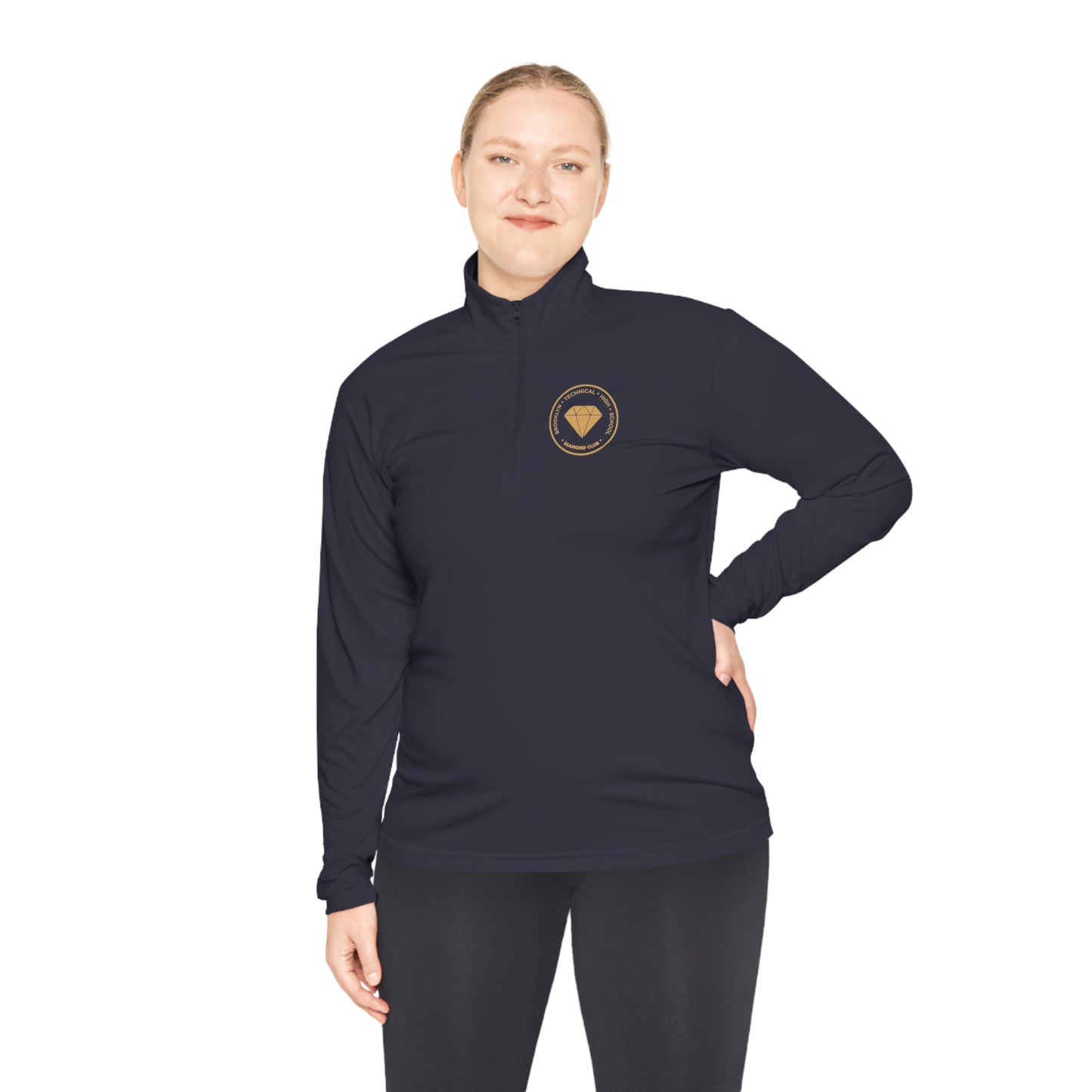 Diamond Club - Men's Quarter-Zip Pullover - Gold Graphic