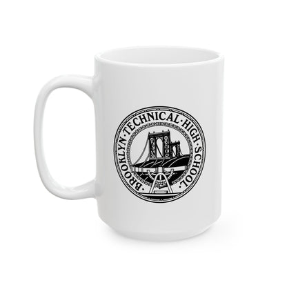 Fulton St & Brooklyn Tech Pl - Ceramic Mug, (11oz, 15oz) - B&w