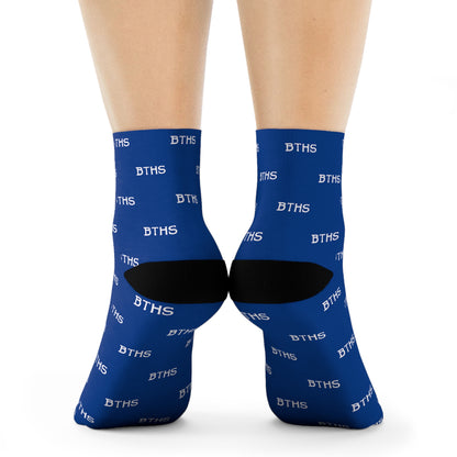 BTHS Crew Socks — Custom 'BTHS' Pattern School Spirit Socks