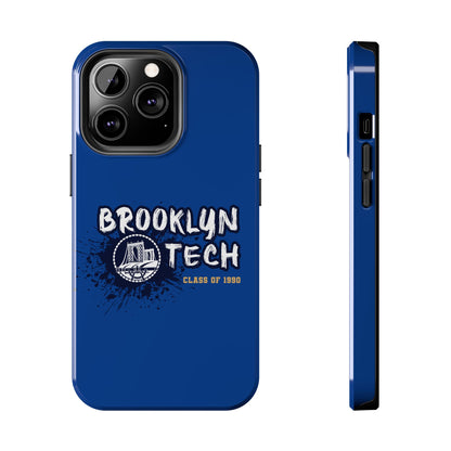 Class Of 1990 Commemorative Tough Phone Cases - Gold Font With Dark Blue Background