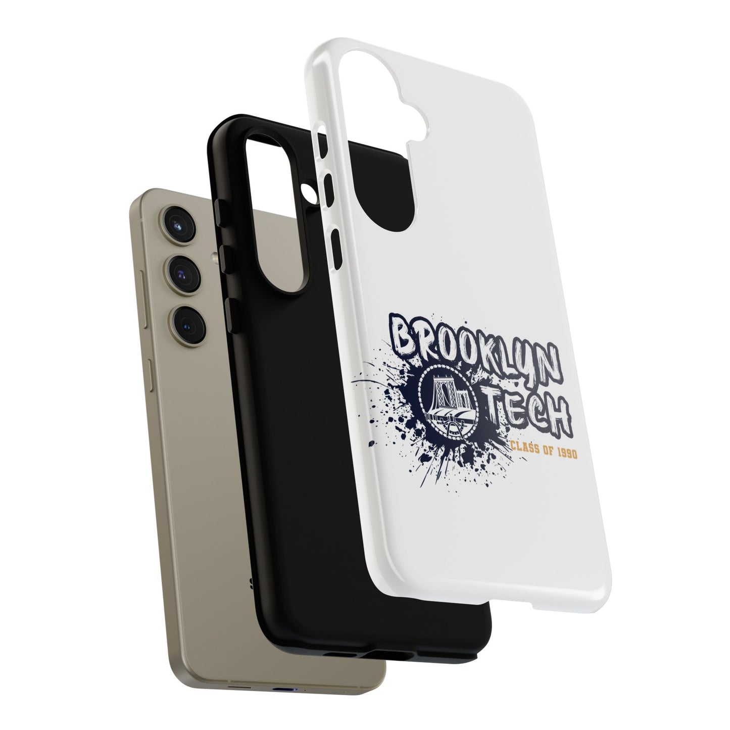 Class Of 1990 Commemorative Tough Cases - Apple & Samsung Only - Gold Font On White Background