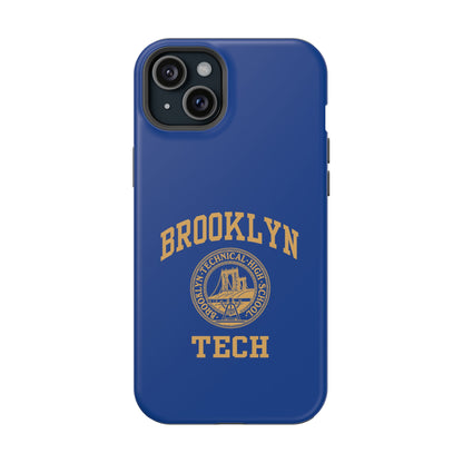 Brooklyn Tech Classic Logo - Impact-Resistant Phone Cases - Iphone Or Samsung - Navy With Gold Graphic