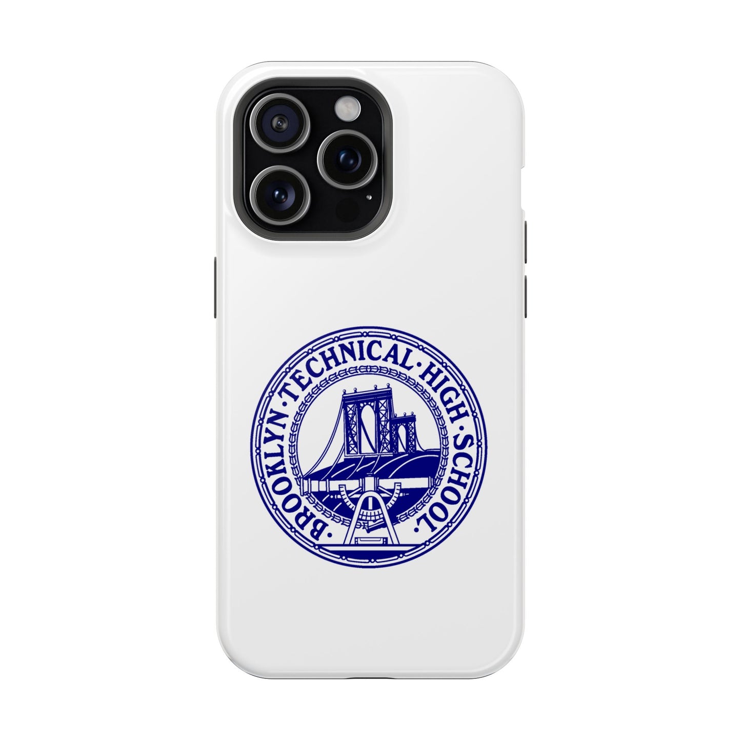 Classic Tech Seal - Impact-Resistant Phone Cases - Iphone Or Samsung - White