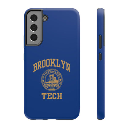 Brooklyn Tech Classic Logo - Impact-Resistant Phone Cases - Iphone Or Samsung - Navy With Gold Graphic
